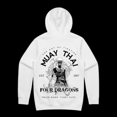 Adults White Muay Thai Hoodie Thumbnail