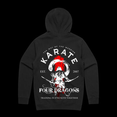 Adults Black Karate Hoodie Thumbnail