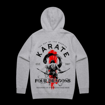 Adults Grey Karate Hoodie Thumbnail