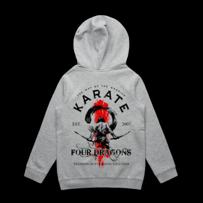 Kids Grey Karate Hoodie Thumbnail