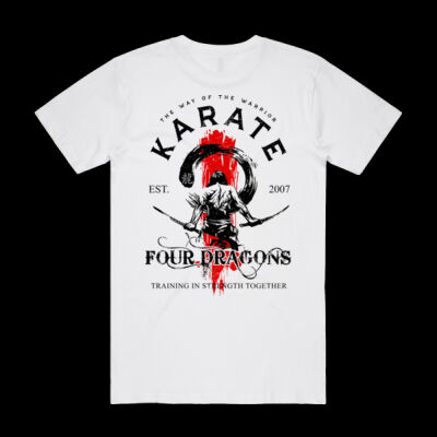 Mens White Karate Tee Thumbnail