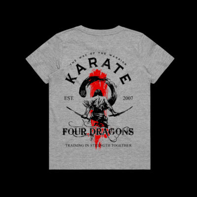 Kids Grey Karate Tee Thumbnail