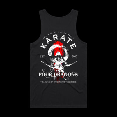 Mens Black Karate Singlet  Thumbnail
