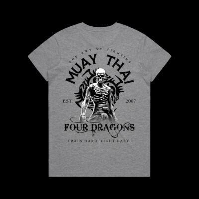 Womens Grey Muay Thai Tee Thumbnail