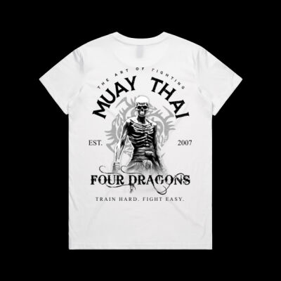 Womens White Muay Thai Tee Thumbnail