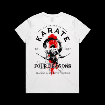 Womens White Karate Tee Thumbnail