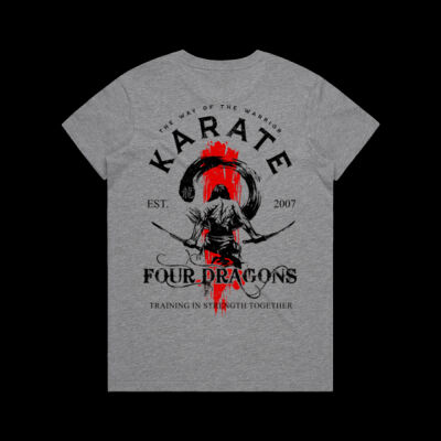 Womens Grey Karate Tee Thumbnail