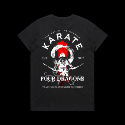 Womens Black Karate Tee  Thumbnail