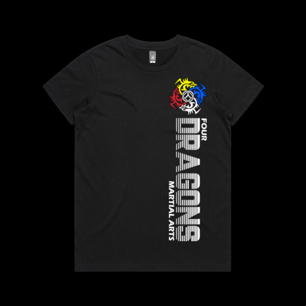 Womens Black 4Dragons Tee Thumbnail