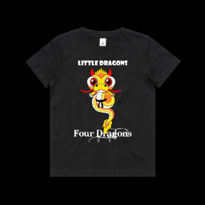Kids Black Little Dragons Tee Thumbnail